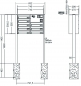 Preview: RENZ Briefkastenanlage freistehend, Basic B, Edelstahl V4A, Kastenformat 370x110x270mm, mit Klingel - & Lichttaster und Vorbereitung Gegensprechanlage, 8-teilig, zum Einbetonieren